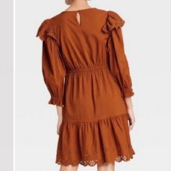 NWT Universal Thread Rust Brown Ruffled Dress XXL - Picture 2 of 3